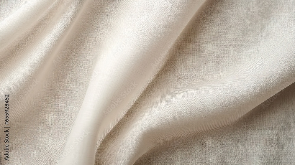 Poster a close up of a white fabric with a slight pattern. generative ai