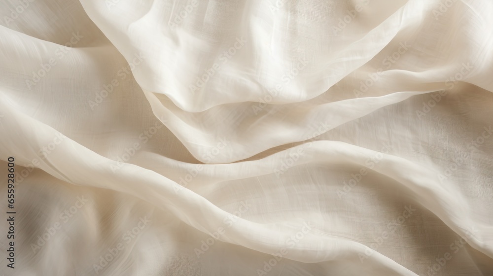 Poster a close up view of a white fabric with a soft feel. generative ai