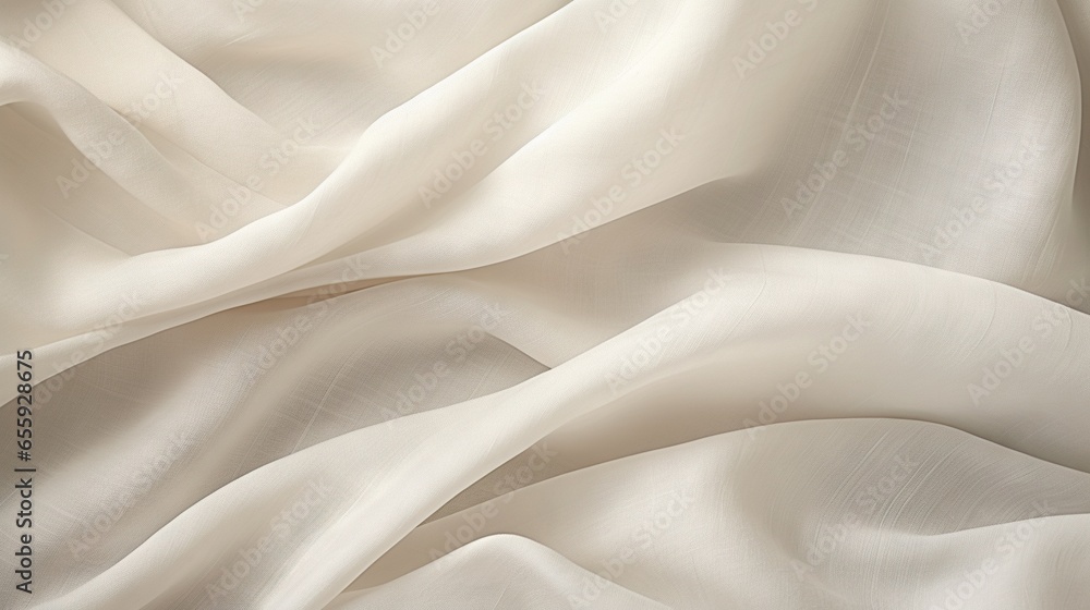 Poster a close up of a white fabric with a wavy pattern. generative ai