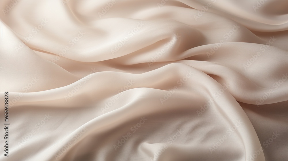 Poster a close up of a white fabric with a soft feel. generative ai