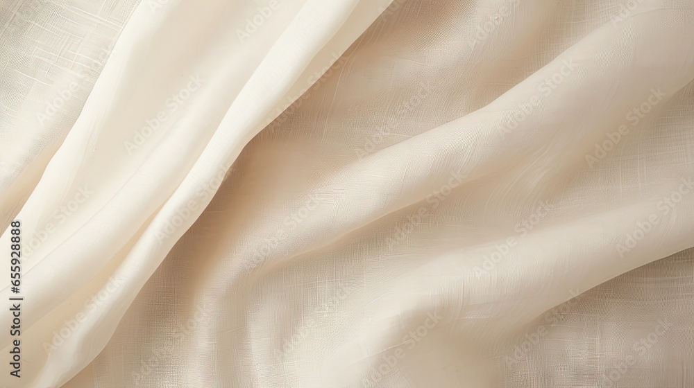 Poster a close up of a white fabric with a white background. generative ai