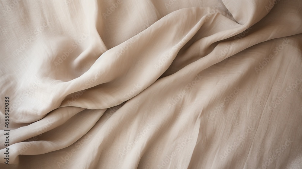 Poster a close up of a bed with a white comforter. generative ai