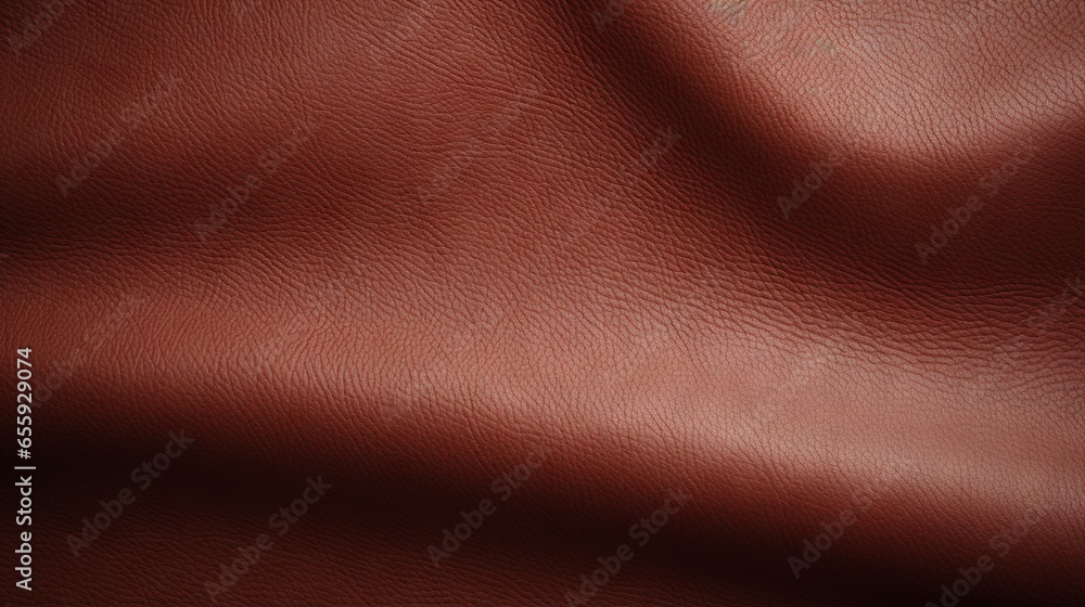 Poster a close up of a brown leather textured material with a slight pattern. generative ai