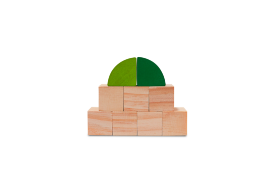 Toy blocks,  wooden game cube, wooden geometric shapes cube for conceptual design. Education game. isolated on a white background.PNG	