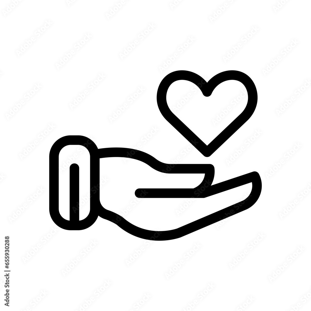 Poster donation icon design. vector symbols in trendy and modern line style on white background suitable fo