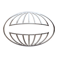 3d liquid chrome abstract geometric shape