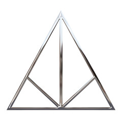 3d liquid chrome abstract geometric shape