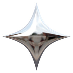 3d liquid chrome abstract shape