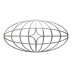 3d liquid chrome abstract geometric shape