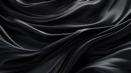 Fotobehang Black oil texture, petroleum liquid background © AdamantiumStock