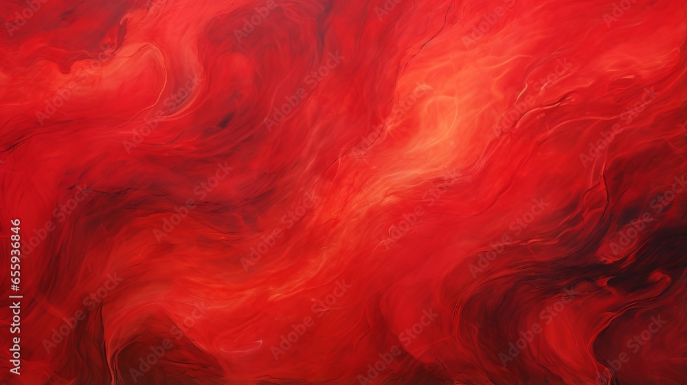 Poster abstract red background with hand painted texture and layers