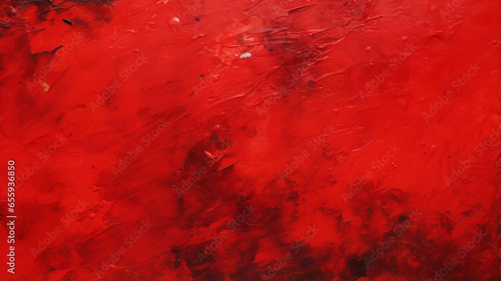Poster abstract red background with hand painted texture and layers