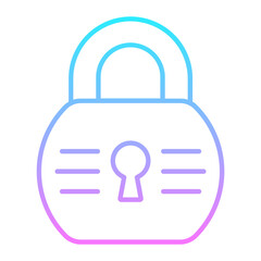 Casino Lock Gradient Icon