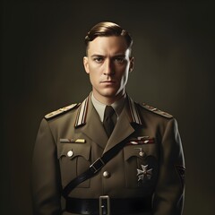 Portrait German staff officer World War II 2 soldier