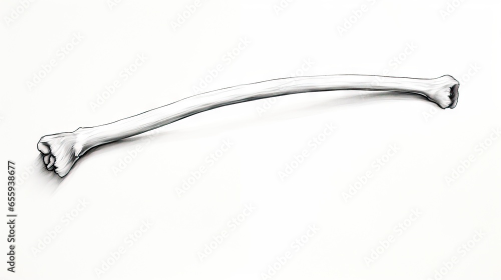 Poster a pencil drawing of a curved object on a white background. generative ai