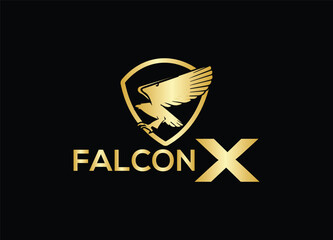 falcon shield logo and monogram logo