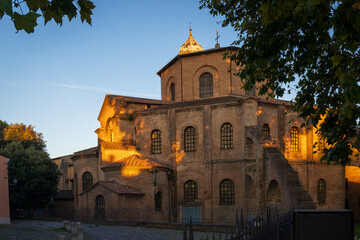 Basilica di San Vitale, one of the most important examples of early Christian Byzantine art in...
