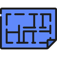 Blueprint House Plans Icon