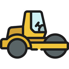 Road Roller Machine Icon
