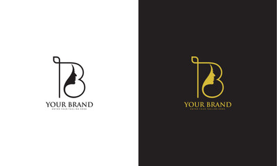 Beauty letter b logo, vector graphic design