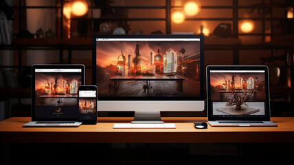 Realistic photography Website development: Providing services on development and maintenance of websites for clients supporting any devices. Generative AI