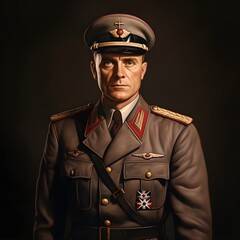 Portrait German staff officer World War II 2 soldier