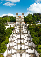 View of the Sanctuary of Bom Jesus do Monte in Braga, Portugal