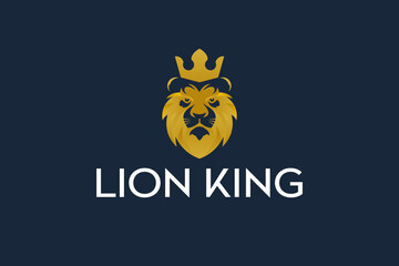 lion logo design vector template
