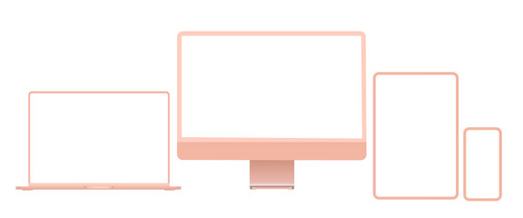 Pink Device Phone Laptop Monitor Tablet Mockup