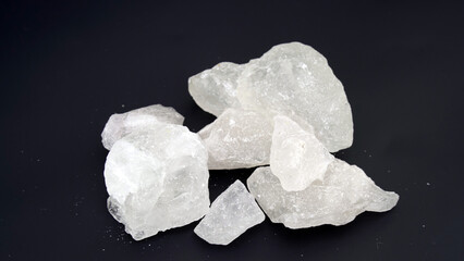 White crystal alum stone, Fitkari or potassium alum, Chemical compound, beauty treatment