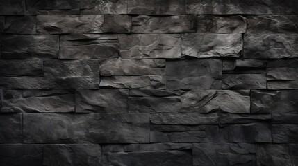 Dark and grungy black concrete wall texture for backgrounds and designs - obrazy, fototapety, plakaty