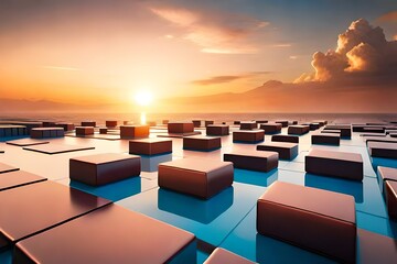 Obraz premium sunset over the sea
