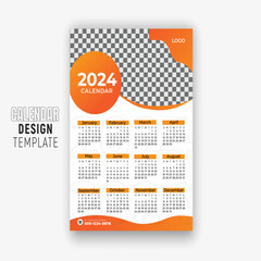 modern new year calendar design template 2024