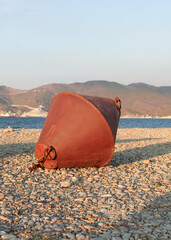 navigation buoy on the seashore