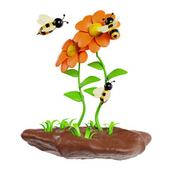 Symbiosis 3d Illustration