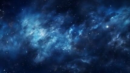 Abstract milky way galaxy with stars and noise blue background - obrazy, fototapety, plakaty