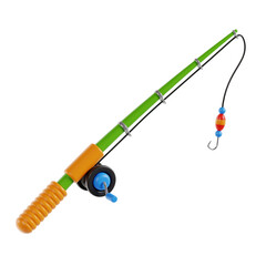 Fishing Rod 3d Illustation