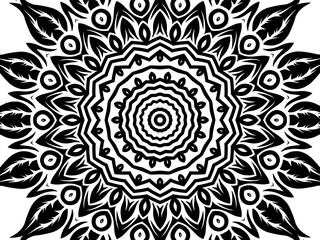 Luxurious Black and white batik ethnic dayak aztec Kalimantan pattern for background textile garment