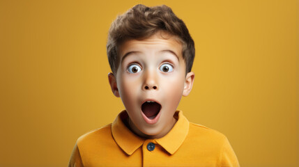 Wow boy, surprised amazed child, promotion sale advertisement concept
 - obrazy, fototapety, plakaty