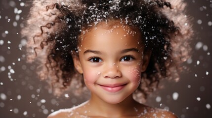 Fototapeta premium Cheery Winter Moments: Girls' Heartwarming Smiles
