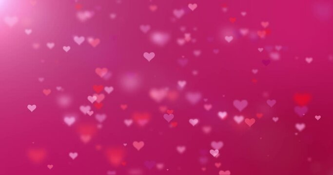 Glowing soft bokeh background. Heart theme.