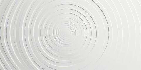 Stacked series of white concentric rings or circles background wallpaper banner flat lay top view from above, Generative AI - obrazy, fototapety, plakaty
