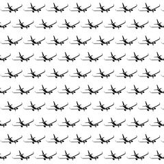 Commercial plane back view graphic motif pattern