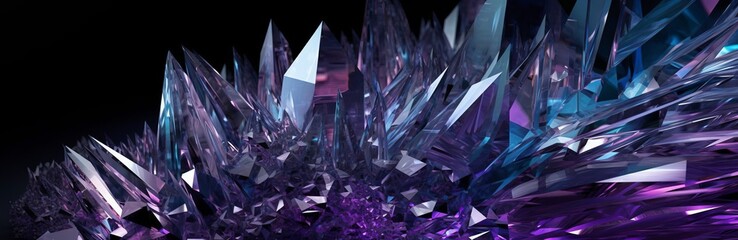 Abstract purple colored crystal background. Diamond gemstone prism texture. Brilliant iridescent...