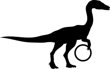 Compsognathus Dinosaur Silhouette. Dinosaur SVG Types of dinosaurs Dinosaur name breeds 