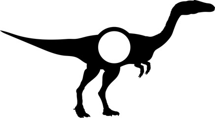 Coelophysis Dinosaur Silhouette. Dinosaur SVG Types of dinosaurs Dinosaur name breeds 