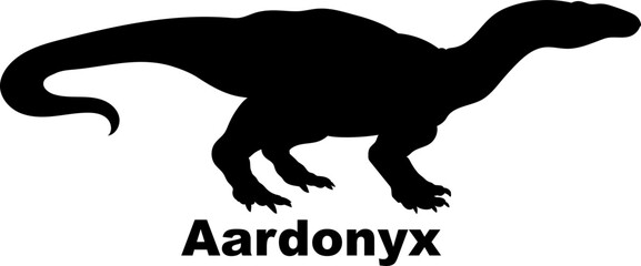 Aardonyx Dinosaur Silhouette. Dinosaur name breeds SVG Types of dinosaurs 