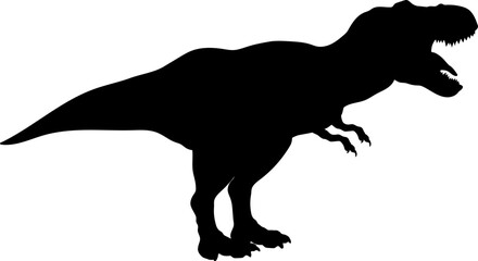 Tyrannosaurus Dinosaur Silhouette.  Dinosaur SVG Types of dinosaurs
