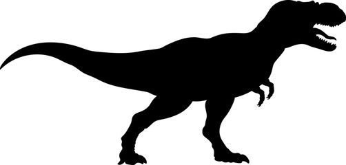 Tarbosaurus Dinosaur Silhouette.  Dinosaur SVG Types of dinosaurs
