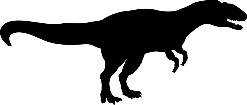 Tirannotitan Dinosaur Silhouette.  Dinosaur SVG Types Of Dinosaurs
